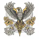 the ancient roman eagle tattoo design idea
