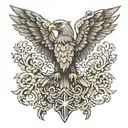 the ancient roman eagle tattoo design idea
