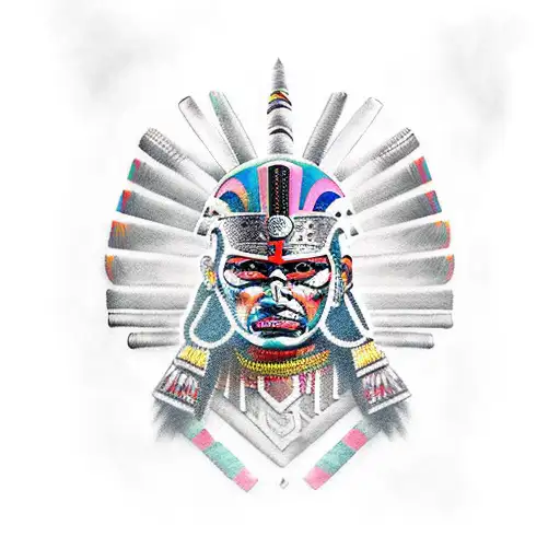 Aztec Warrior tattoo design idea