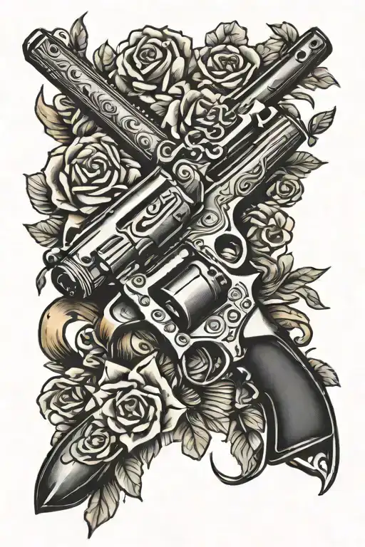 Gun tattoo design idea