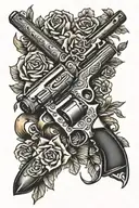 Gun tattoo design idea
