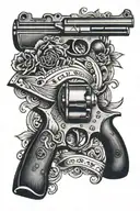 Gun tattoo design idea
