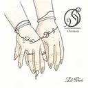 Three way pinky promise with one initial on each hand of the letters s, d, and r with the phrase “I’d choose you in ever tattoo design idea