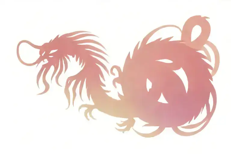 scorpion with chinese dragon egyptian warrior background tattoo design idea
