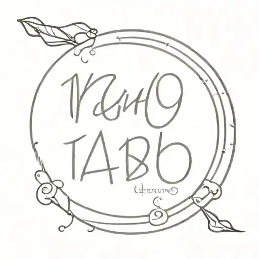 birthday date tattoo design idea