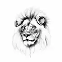Lion and a Lamb tattoo design idea