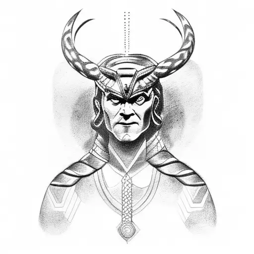 loki atado a piedra con serpiente  tattoo design idea