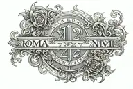 Roman numerals 17 9 2023 tattoo design idea