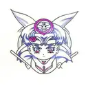 sailor moon tattoo design idea