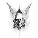 gothic skull tattoo design idea