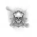 gothic skull tattoo design idea