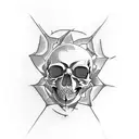gothic skull tattoo design idea