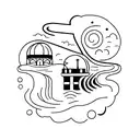 farol e mar tattoo design idea