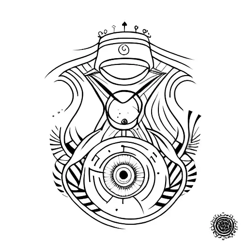 Un tatouage minimaliste inspiré de la pochette de l'album de PNL. et la déesse Nefertiti , des fleurs de pensée  tattoo design idea