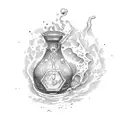 fantasy potion tattoo design idea