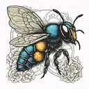 carpenter bee tattoo design idea