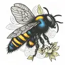 carpenter bee tattoo design idea