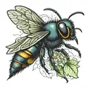carpenter bee tattoo design idea