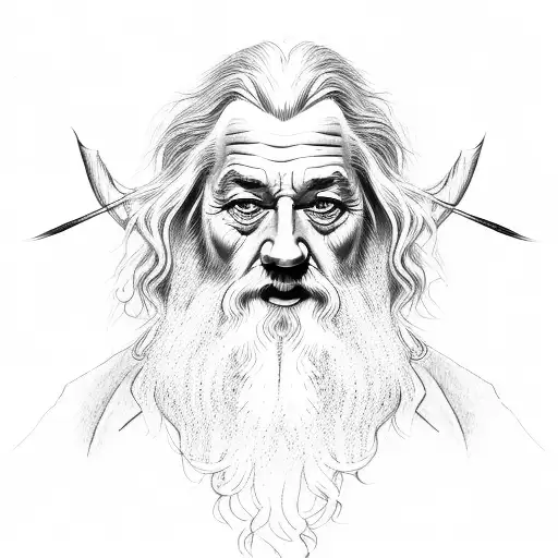 gandalf  tattoo design idea