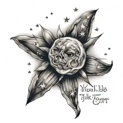  lyrics "you'll be okay, we can talk tomorrow" with small stars, eyes and hearts small tattoo tattoo design idea