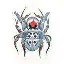 Dager with Spider tattoo design idea