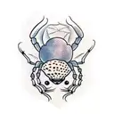 Dager with Spider tattoo design idea