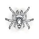 Dager with Spider tattoo design idea