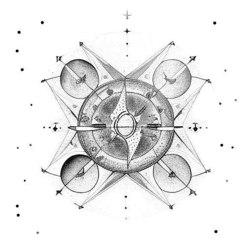 pisces constellation tattoo design idea