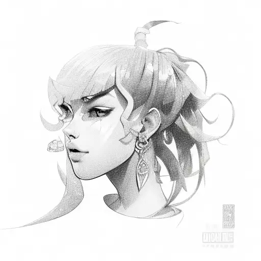 ice spice rapper tattoo design idea