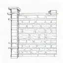 brick wall background with Hard Times in old times Roman font tattoo design idea