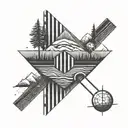 ski, soccer, sun, sea tattoo design idea