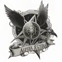 per aspera ad astra tattoo design idea