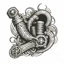 turbo mechanic tattoo design idea