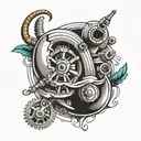 turbo mechanic tattoo design idea