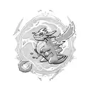 pikachu - dragon tattoo design idea