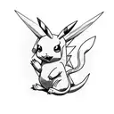 pikachu - dragon tattoo design idea