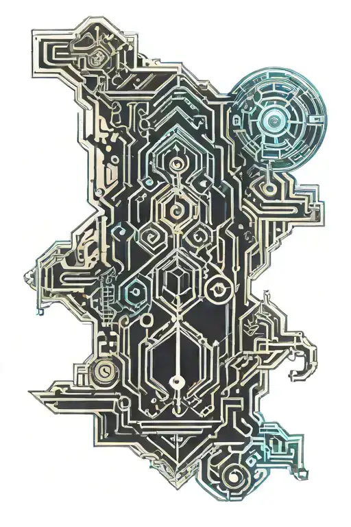 Antiquity city tattoo design idea