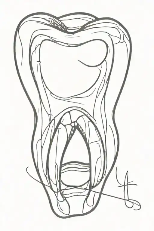 tooth, pen transforming tattoo design idea