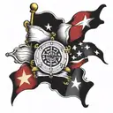 flags tattoo design idea