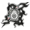 flags tattoo design idea