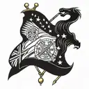 flags tattoo design idea