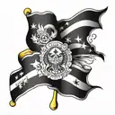 flags tattoo design idea