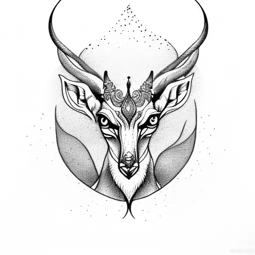 gazelle  tattoo design idea