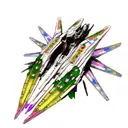 flowers spaceships tattoo design idea