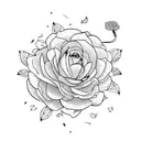 flores com animais tattoo design idea