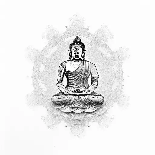 8 buddhist treasures tattoo design idea