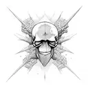  dark spider with a skull  tattoo design idea