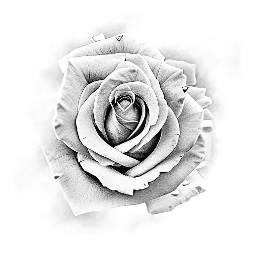 Roses with roman numeral and the name NJR tattoo design idea