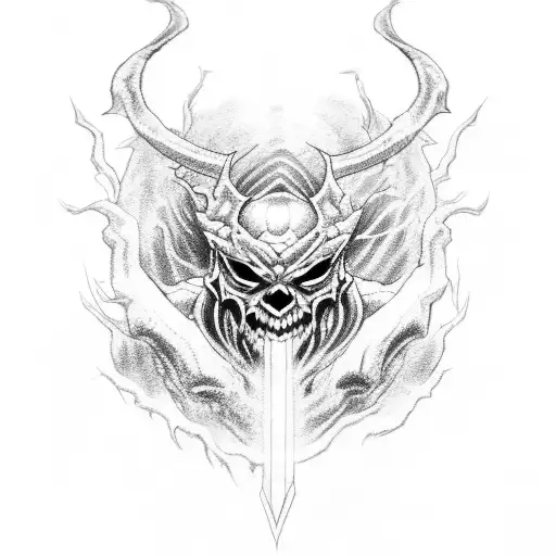 Japanese Demon_Tattoo design by blacksilence92 on DeviantArt
