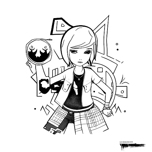 life is strange videogame tattoo design idea